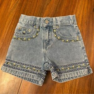 Gap vintage ‘99 denim embroidered floral shorts
